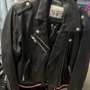 Levi's Black Bomber Jacket with Silver Accents